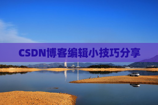 CSDN博客编辑小技巧分享